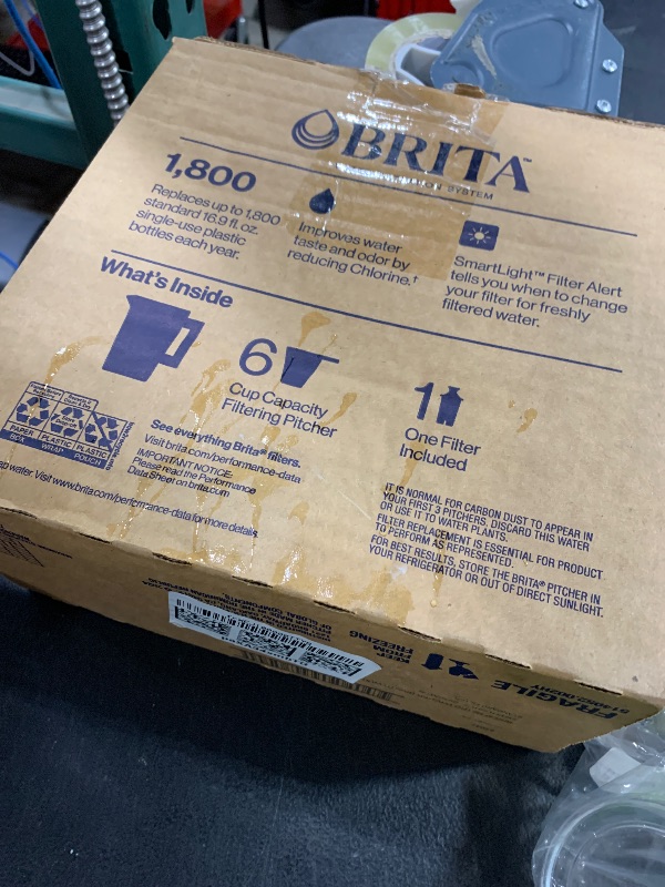 Photo 1 of Brita Metro Water Filter Pitcher with SmartLight Change Indicator, BPA-Free, Replaces 1,800 Plastic Water Bottles a Year, Lasts Two Months, Includes 1 Filter, Small - 6-Cup Capacity, White