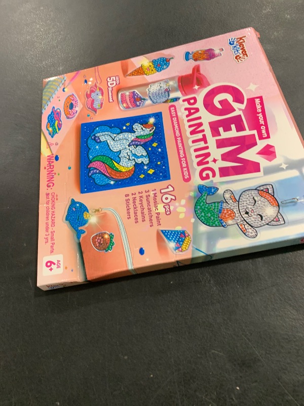 Photo 1 of Klever Kits 16 Projects Gem Painting, Kids Diamond Gem Painting Kit with 5D Gem, Arts and Crafts for Girls Ages 6-12, Gem Craft Activities Kits, Premium Art Gift Ideas for Girls Ages 6, 7, 8+