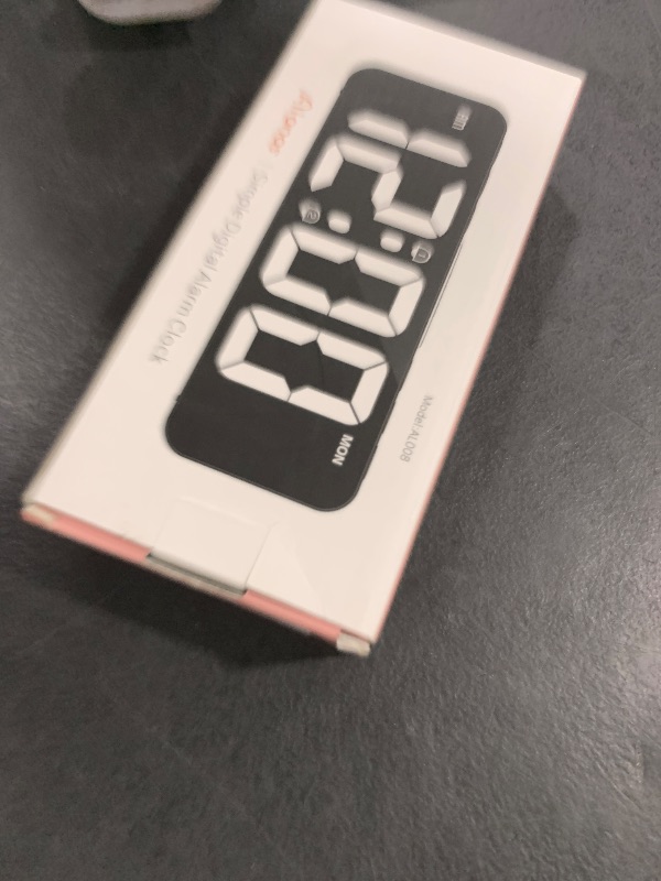 Photo 1 of ALANAS Compact Digital Alarm Clocks for Bedrooms - Small Clock with Large LED Display, Easy-to-Read Time, Dual Alarm with Snooze, Adjustable Volume & Dimmer, USB Charger for Phones, Simple Design