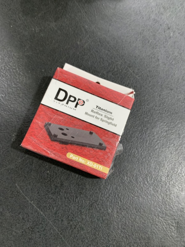 Photo 1 of DPP Titanium Rear Sight Mount/Mounting Plate/Adapter Compatible with Springfield XD Vortex Venom & Viper, Burris Fastfire, Docter (Titanium Alloy)