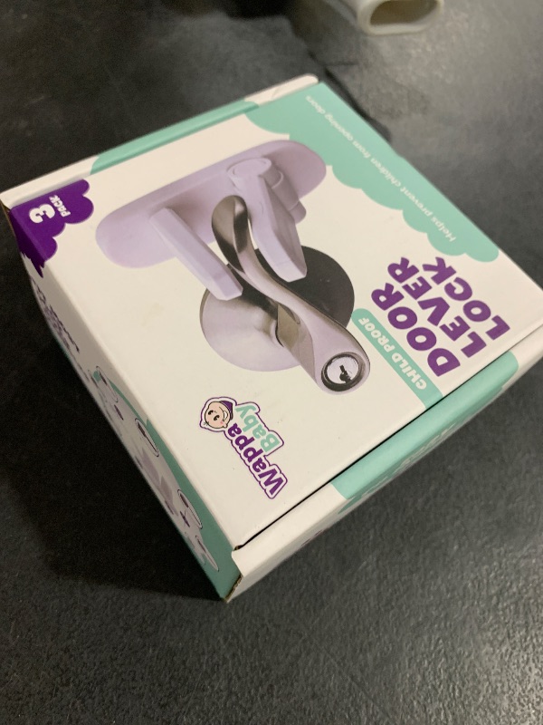 Photo 1 of Door Lever Lock (3 Pack) Prevents Toddlers from Opening Doors. 3.25" L * 1.5" W * 4.5" H Easy One Hand Operation for Adults. Durable ABS with 3M Adhesive Backing. Simple Install, No Tools Needed.