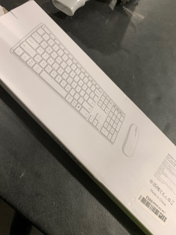 Photo 1 of seenda Wireless Bluetooth Keyboard and Mouse Combo (USB + Dual BT), SKM64-3 Multi-Device Rechargeable Slim Keyboard and Mouse, Compatible for Win 7/8/10, MacBook Pro/Air, iPad, Tablet - Black Gray