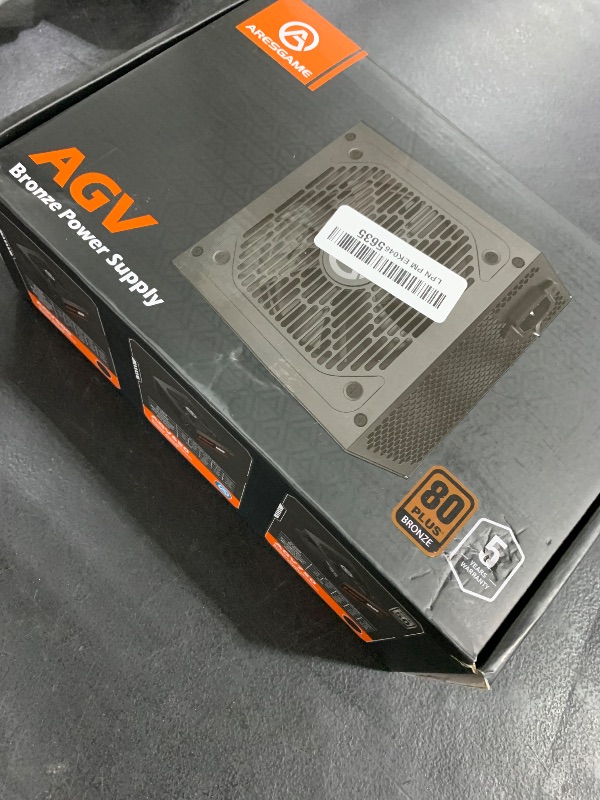 Photo 1 of ARESGAME AGV Series 650W Power Supply, 80 Plus Bronze Certified, Non Modular Power Supply, 5 Year Warranty