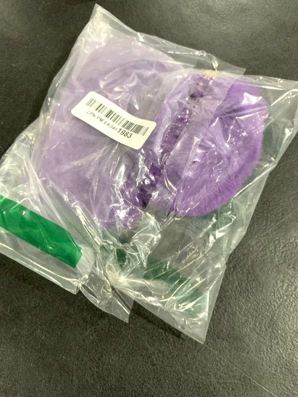 Photo 1 of Ziciner 2PCS Plush Car Gear Shift Knob Cover & Handbrake Cover, Comfortable Anti-Slip Auto Shift Knob Protector, Fluffy Warm Hand Brake Handle Cover, Interior Decor Car Accessories (Purple)