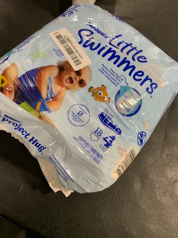Photo 1 of Huggies Little Swimmers Disposable Swimming Diapers, Size 4 (24-34 lbs), 18 Ct