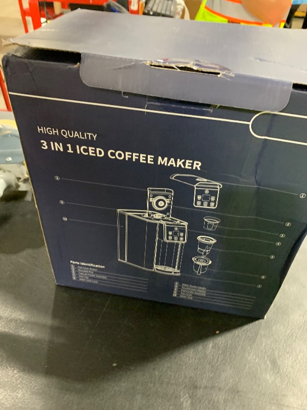 Photo 1 of SHARDOR Single Serve Coffee Maker 2.0, Hot and Iced Coffee Machine for K Cup Pods & Ground Coffee, 6 to 14 oz Brew Sizes, 50 oz Removable Water Tank, Bold Brew Setting, Stainless Steel, Black