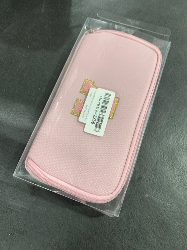 Photo 1 of Nuozme Extra Large Capacity Pencil Case 3 Compartment Initial Pencil Pouch Personalized Cute Aesthetic Stationery Pen Case Bag for School Teen Girl Boy Men Women Gift (A, Pink)