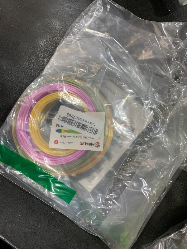 Photo 1 of MIKA3D 16 Colors Silk Shiny PLA Filament Sample Pack, Each Color 4 Meter Length, Total 64m Silk Shiny PLA 3D Printer 3D Pen Material Refill Sample Pack