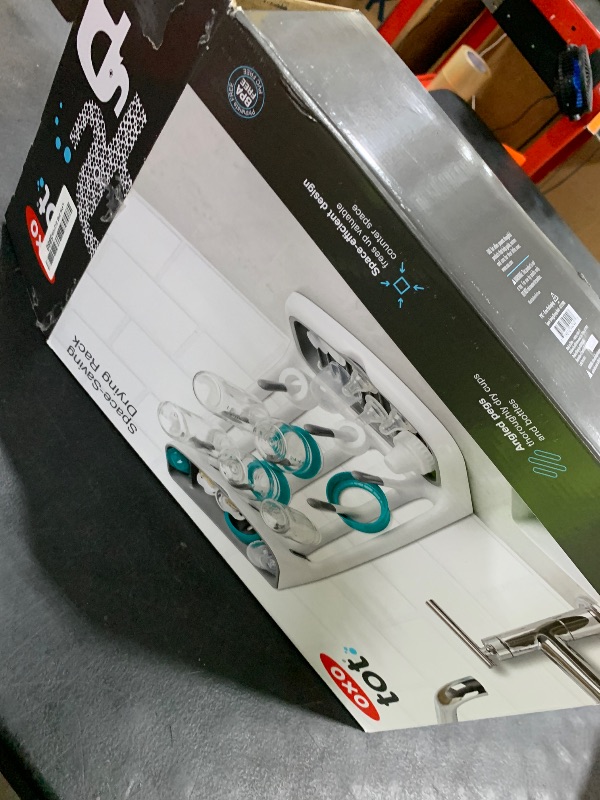Photo 1 of OXO Tot Space-Saving Bottle Drying Rack, Baby Bottle Organizer for Countertop