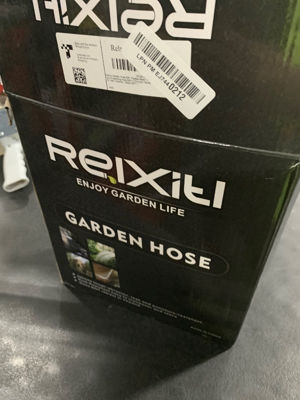 Photo 1 of Relxitl Garden Hose, Flexible Water Hose, Ultra Lightweight Non-Expanding hose with 10 Function Sprayer, Leak proof, Pressure Resistant for Yard, Outdoor (Black, 50FT)