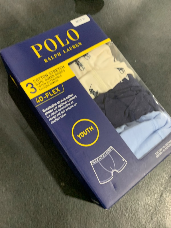 Photo 1 of POLO RALPH LAUREN Boys' 3-Pack Boxer Briefs, Blue/White AOP