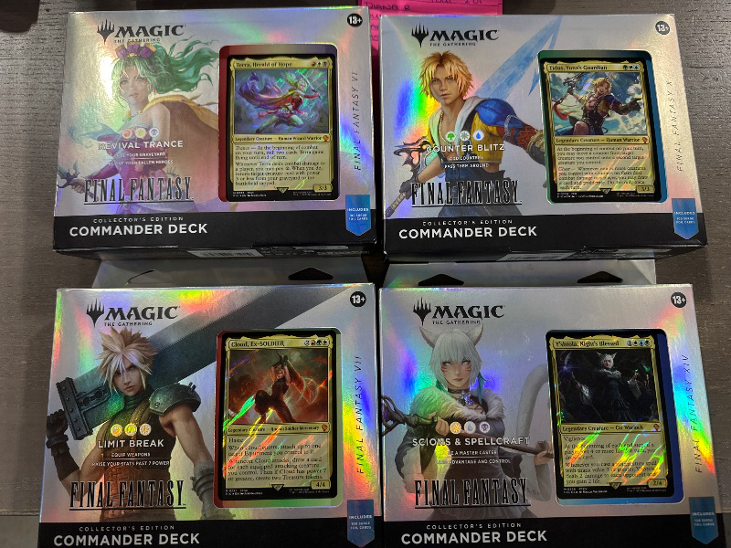 Photo 1 of Magic: The Gathering - Final Fantasy Collector’s Edition Commander Deck Bundle - Includes All 4 Surge Foil Decks