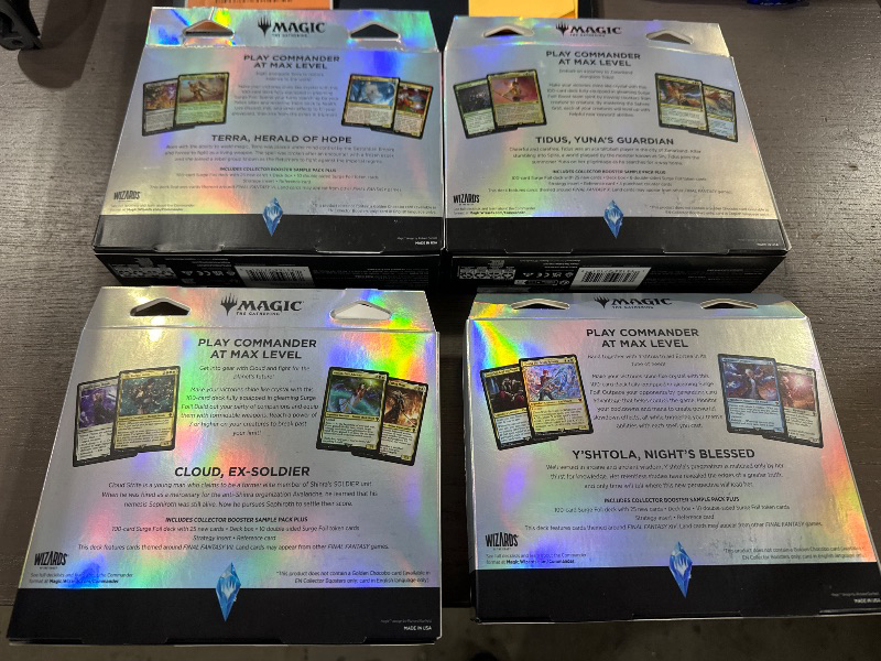 Photo 1 of Magic: The Gathering - Final Fantasy Collector’s Edition Commander Deck Bundle - Includes All 4 Surge Foil Decks