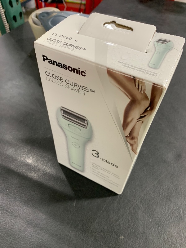 Photo 1 of Panasonic Close Curves Electric Razor for Women, Cordless 3-Blade Shaver with Pop-Up Bikini Trimmer, Wet Dry Operation - ES-WL60-G (Green)