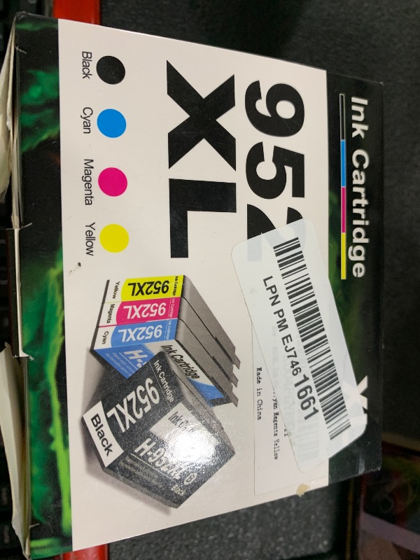 Photo 1 of Smart Ink Compatible Ink Cartridges Replacement for HP 952XL 952 XL 4 Combo Pack (Black, Cyan/Magenta/Yellow) to use with HP OfficeJet Pro 8710 7740 8720 8715 8210 8703 OfficeJet 8702 Printers
