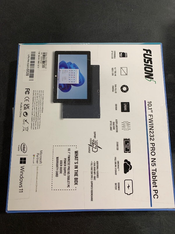 Photo 1 of Fusion5 10.1" Windows 11 Full HD Tablet PC - FWIN232 PRO N5 Ultra Slim Tablet Computer - 8GB RAM, 256GB SSD Storage, N100 Quad-Core CPU, 10 Inch, 5G WiFi, HD Webcam, Micro HDMI, Expandable Storage