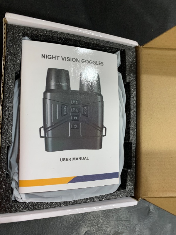 Photo 1 of Night Vision Goggles - 4K Night Vision Binoculars with 5000mAh Rechargeable Battery, 32GB TF Card can Save Photo and Video, 3'' HD Screen for Camping & Security, Black