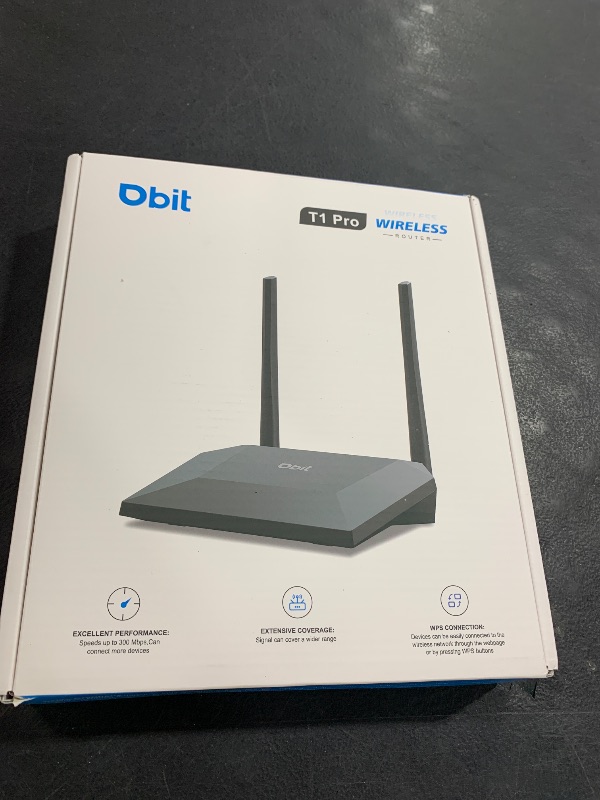 Photo 1 of Dbit N300 Easy Setup Wireless Wi-Fi Router Smart Home Internet Router - 2 x High Power Antennas, 4 x Fast Ethernet Ports, Supports Wireless Repeater, WISP Mode (T1 Pro)