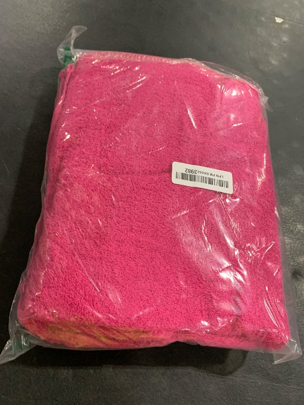Photo 1 of MALLONI HOME Cotton 2 Pack Oversized Bath Towel Set 28x55 inches, Large Bath Towels, Ultra Absorbant Compact Quickdry & Lightweight Towel, Ideal for Gym Travel Camp Pool - Hot Pink