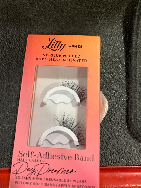 Photo 1 of Lilly Lashes Self Adhesive Eyelashes (Half Lashes), No Lash Glue Needed, Body Heat Activated Press on Lashes, Reusable Self Adhesive Eyelashes Up to 5x, Easy to Apply & Remove (DayDreamer)