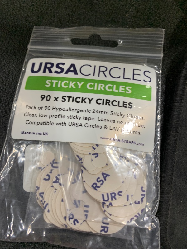 Photo 1 of URSA Sticky Circles - Pack of 90 Hypoallergenic Sticky Circles for Lavalier Lapel Mics - 24mm Diameter - Compatible with Tascam Rode Sennheiser Zoom Lav Mics - Mic Clip - Lavalier Stickies