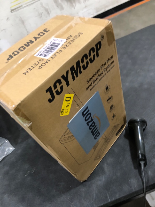 Photo 1 of JOYMOOP Mop and Bucket with Wringer Set for Home, Flat Mop and Bucket System, Mops for Floor Cleaning and Wall Cleaner, with 3 Reusable Microfiber Mop Pads