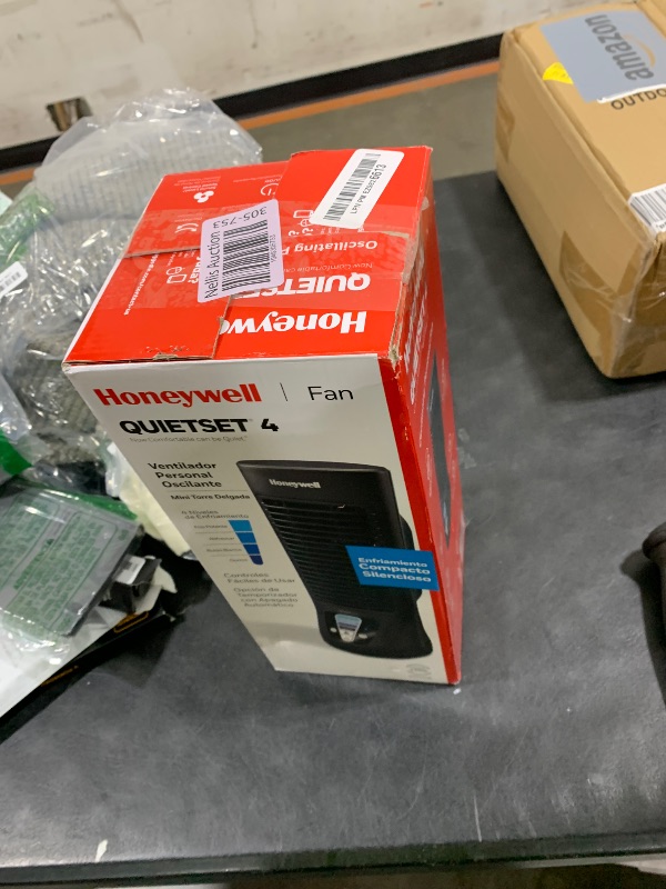 Photo 1 of Honeywell HTF210B QuietSet Personal Table Fan, Black – Oscillating Personal Fan with Quiet Operation and 4 Levels of Power and Sound