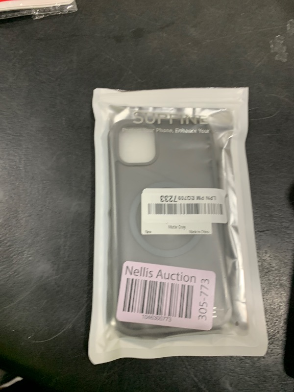 Photo 1 of SUPFINE Magnetic for iPhone 11 Phone Case (Compatible with MagSafe) (Military Grade Drop Protection) Slim Translucent Matte Shockproof with Anti-Fingerprint Phone Case,Gray