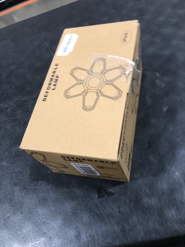 Photo 1 of 2 Pack LED 120W Warm Light Ceiling Fixtures - Basement Light, 3000K Deformable Garage & Shop LED Light Bulb for Workshop, Warehouse, Barn