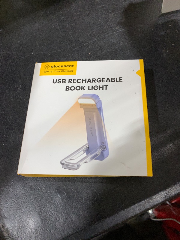 Photo 1 of Glocusent USB Rechargeable Book Light for Reading in Bed, Portable Clip-on LED Reading Light, 3 Amber Colors & 5 Brightness Dimmable, Compact & Long Lasting, Perfect for Book Lovers, Kids