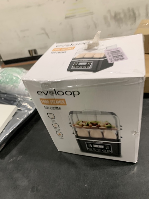 Photo 1 of 2 Tiers Electric Food Steamer for Cooking, 4 QT Digital Multi Vegetable Steamer with BPA-Free Stackable Baskets, Rapid Egg Cooker Egg Steamer with Auto Shut-Off, Ideal for Veggies, Seafood, Rice
