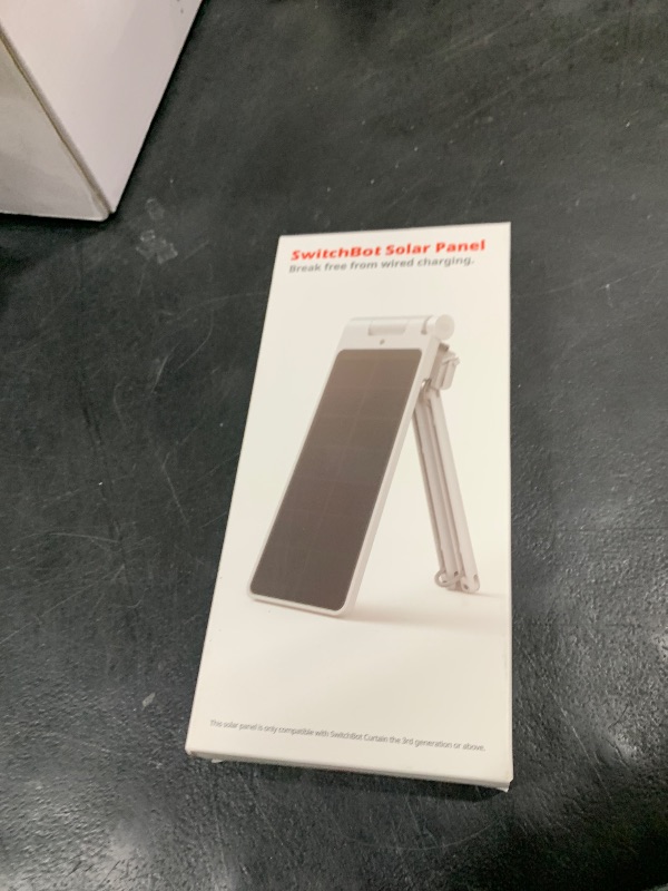 Photo 1 of SwitchBot Solar Panel Charger for Curtain 3 - Performance Upgrade, Easy to Use, Support Low Light Charging, Smart Solar Panel for SwitchBot Curtain 3 Rod/U Rail, Non-Stop Solar Power Supply