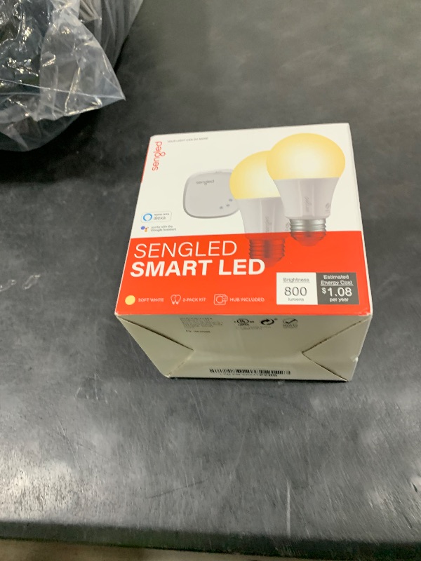Photo 1 of Sengled Smart Light Bulb Starter Kit, Smart Bulbs That is Compatible with Google Home, 2700K Soft White Light Bulbs, A19 E26 Dimmable Bulbs 800LM, 9 (60W Equivalent), 2 Bulbs with Hub, New