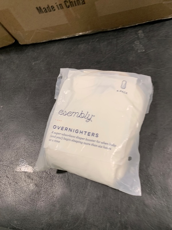 Photo 1 of Esembly Overnighters – Organic Cotton Cloth Diaper Booster Inserts with Stay-Dry Fleece – Reusable Nighttime Absorbency Doublers for Heavy Wetters – One Size, Pack of 4