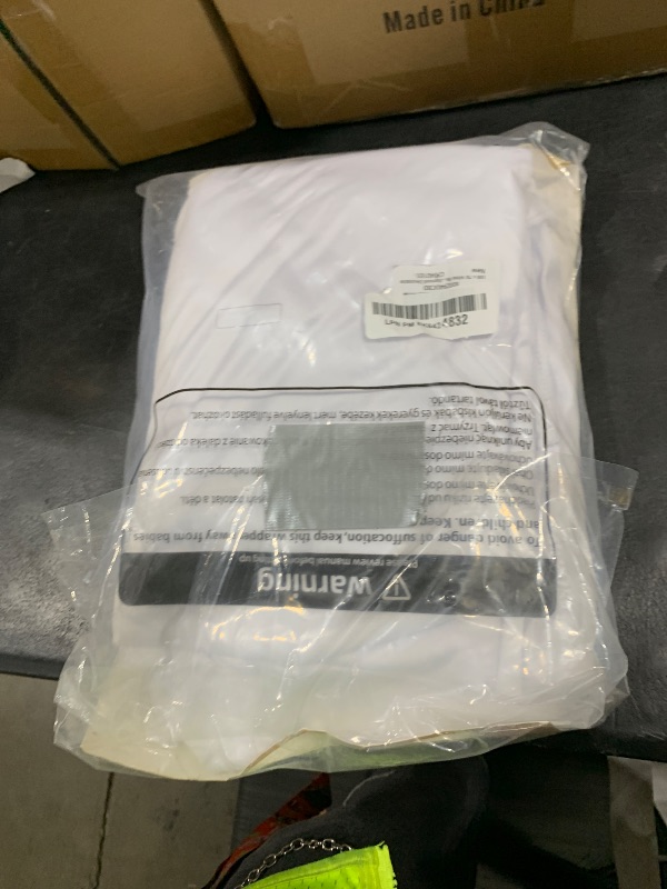 Photo 1 of 10ft x 7ft White Backdrop Curtain for Parties Wedding White Wrinkle Free Backdrop Drapes Panels for Baby Shower Gender Reveal Birthday Photo Photography Polyester Fabric Background Decoration