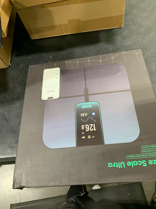 Photo 1 of Ultra, Smart Scale with 4.3" Color Display, Digital Bathroom Scale for Body Weight BMI Muscle Mass Composition, Wi-Fi & Bluetooth Body Fat Scale with Heart Rate, 400 lbs (Black)