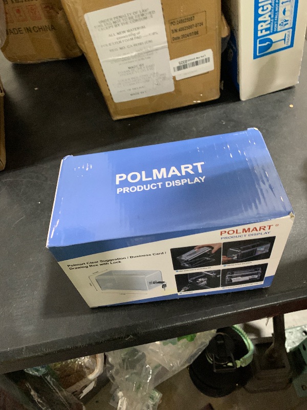 Photo 1 of Polmart Tip / Donation / Suggestion / Business Card Collection Box with Lock (Clear Color / Transparent)