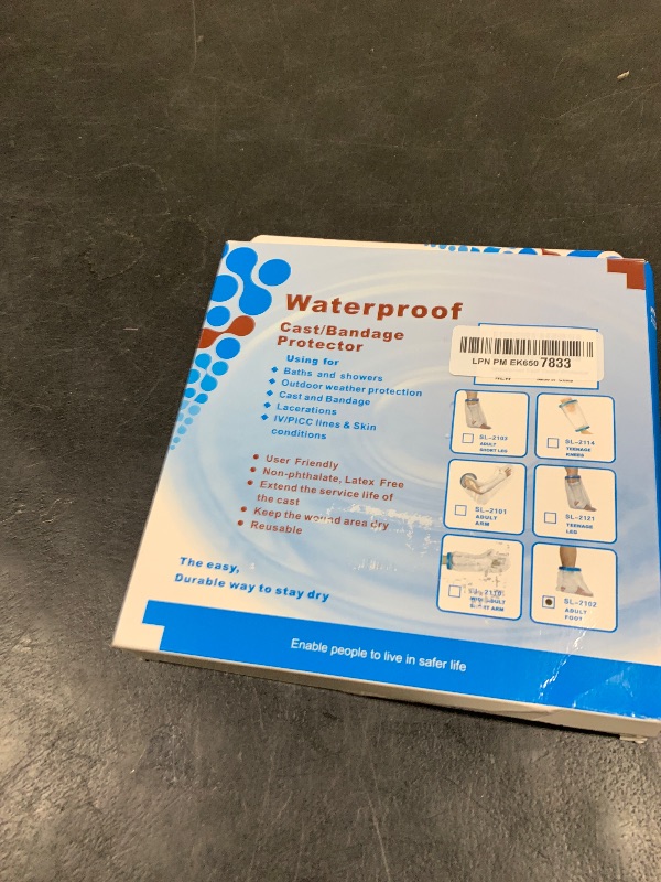 Photo 1 of 100% Waterproof Foot Cast Cover Wound Protector for Shower Bath, Watertight Cast Bag Covers for Broken Surgery Foot, Wound and Burns - Reusable [2025 Upgrade]