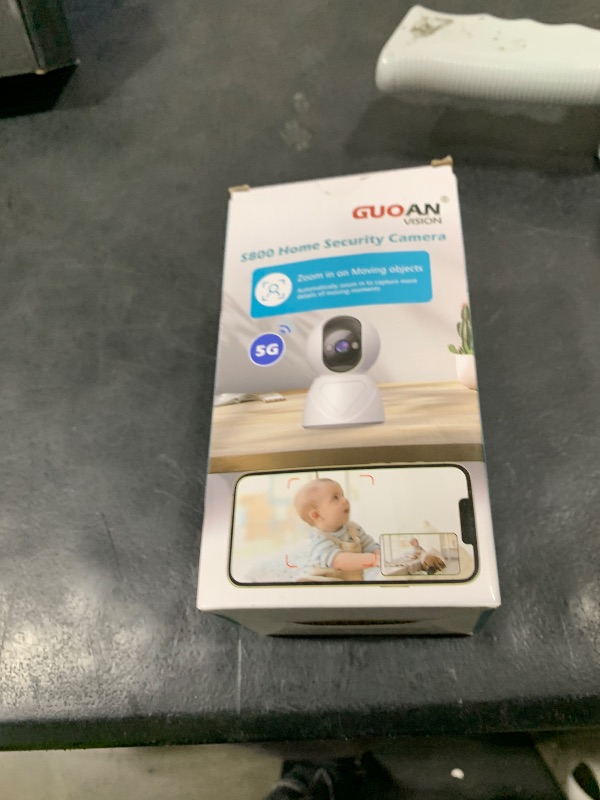 Photo 1 of GUOANVISION Indoor Pan/Tilt Security Camera, 5G WiFi Home Cameras for Baby Monitor/Pet Camera, Auto-Focus and Zoom, Motion Detection, 2-Way Audio, Siren, Color Night Vision, Cloud & SD Card Storage