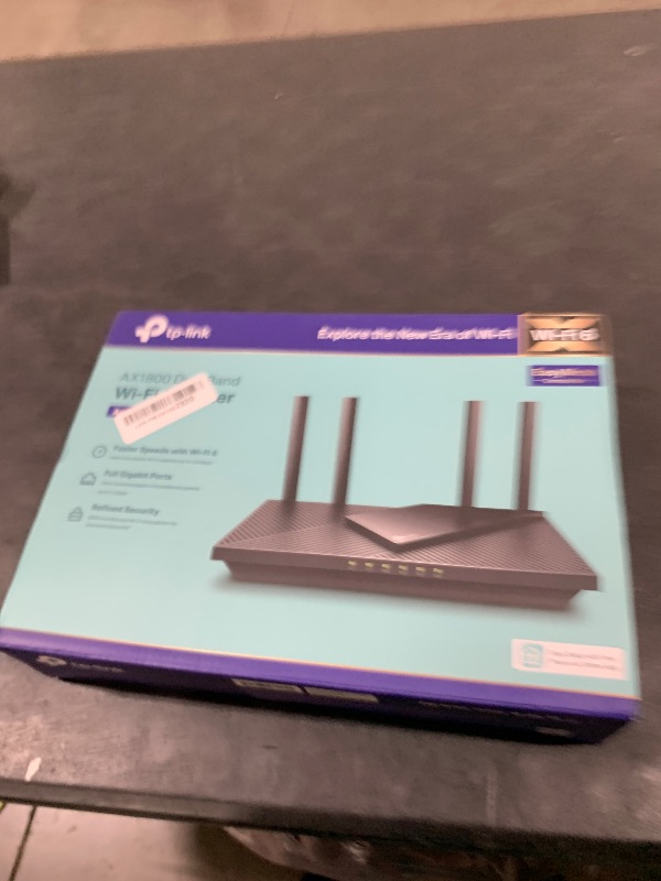 Photo 1 of TP-Link AX1800 WiFi 6 Router V4 (Archer AX21) – Dual Band Wireless Internet, Gigabit, Easy Mesh, Works with Alexa - A Certified for Humans Device, Free Expert Support