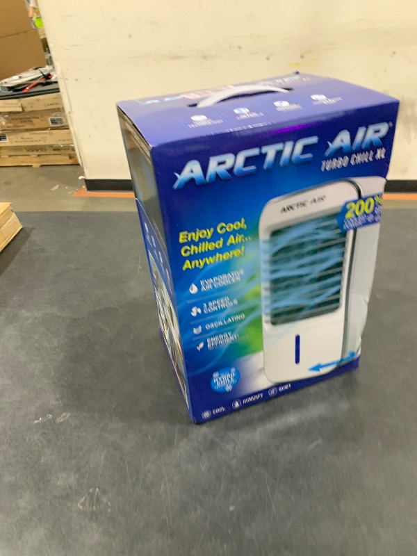 Photo 1 of Arctic Air Turbo Chill XL Evaporative Air Cooler, Lightweight & Whisper Quiet, 3-Speed Cooling Fan with Mist Control, Oscillating & Adjustable Grill, Quick View Water Level