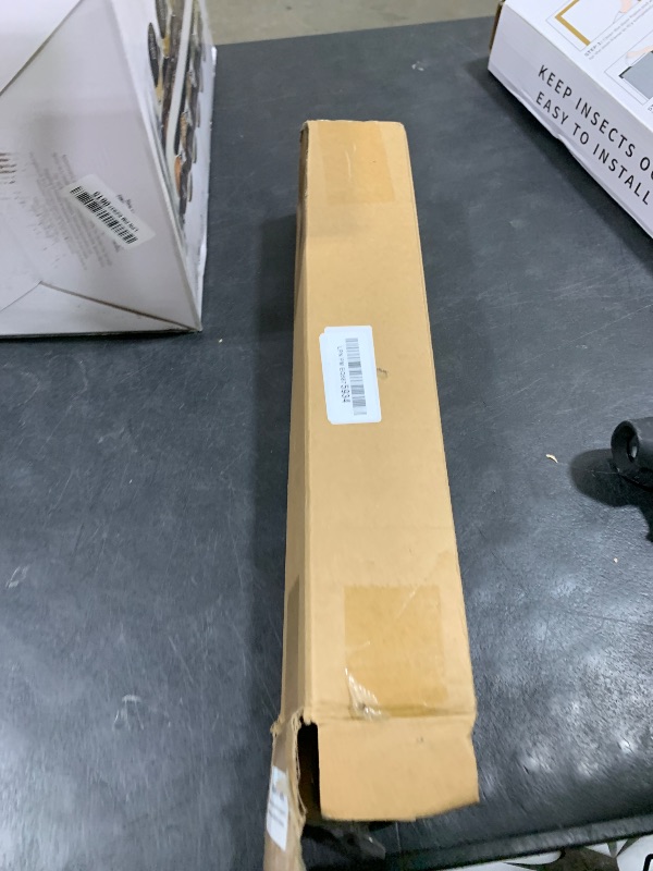 Photo 1 of 1 Inch Curtain Rods for Windows, 32 to 72 Inch Black Rustic Curtain Rod Set, Modern Design Drapery Tubes with Brackets Room Divider, For Indoor and Outdoor