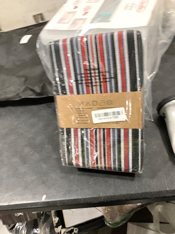 Photo 1 of Urban Villa Kitchen Towels Waffle Stripes Dish Towels for Kitchen Black Color Set of 6 Kitchen Towels Highly Absorbent Cotton Over Sized 20X30 in with Mitered Corners Kitchen Hand Tea Towels
