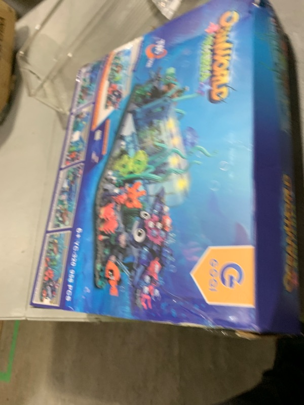 Photo 1 of Aquarium Building Blocks Set, Compatible with Lego Fish Tank Creative Foldable 2 Styles Ocean Fish Animals Building Blocks Toys Gift for Adults Boys Girls 8-12+, Including Marine Turtle, Jellyfish