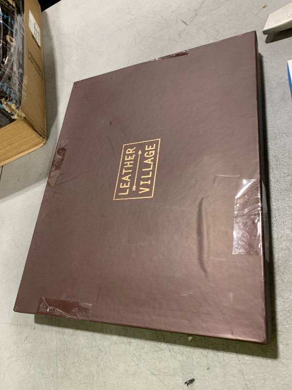 Photo 1 of TheAntiq Leather Portfolio Organizer Professional Leather Padfolio for Men and Women A4 Document Folder Resume Holder Legal Pads 8.5 x 11 Padfolio Executive Writing Pad and Document Organizer Brown