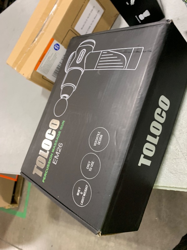 Photo 1 of TOLOCO Massage Gun, Deep Tissue Back Massager for Athletes with 10 Massage Heads, Electric Muscle Percussion Massager for Any Pain Relief, FSA and HSA Eligible, Gifts for Fathers Day, Grey