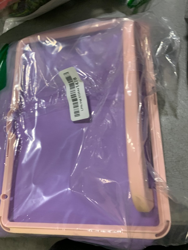 Photo 1 of Kids Case for iPad (A16) 11th/10th Gen 10.9'' 2025/2022, Light Weight Heavy Duty/Shockproof/Drop Proof with Handle,Child Friendly case for iPad 11/10th (Purple Pink)