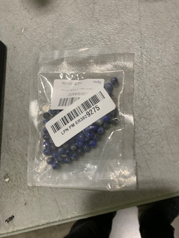 Photo 1 of 100pcs 6mm Lapis Lazuli Beads Natural Gemstone Beads Round Loose Beads for Jewelry Making
