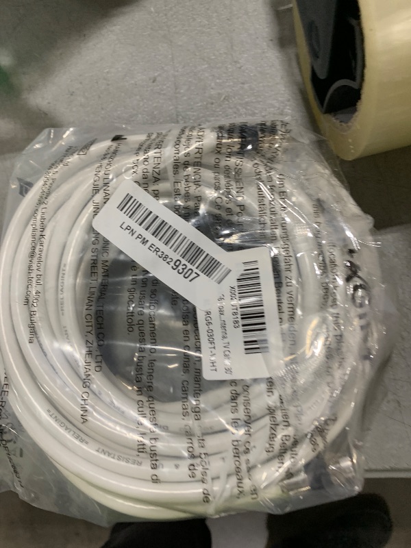 Photo 1 of RELIAGINT 30ft, RG6 White Coaxial Cable with F Pin Connector, F81 Double Female Extension Adapter, Low Loss High Speed Coax Cable Cord Extender for HD TV, Dish,Satellite, Antenna, TV Cable 30'