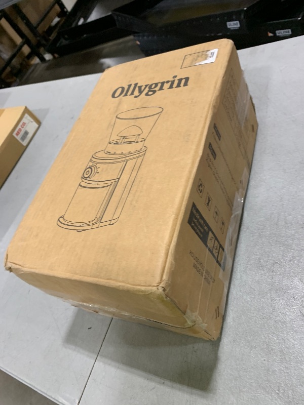 Photo 1 of Ollygrin Burr Coffee Grinder, Electric Conical Coffee Bean Grinder With 30 Adjustable Grind Settings For 2-12 Cups, Sliver & Black